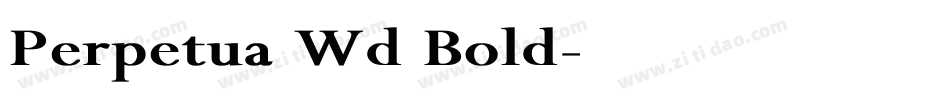 Perpetua Wd Bold字体转换